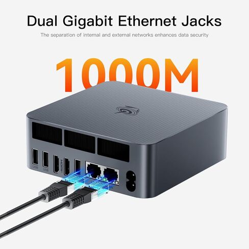 كمبيوتر صغير Beelink AI SER9 مع كمبيوتر صغير AMD Ryzen AI 9 HX 370 (12C/24T، حتى 5.1 جيجاهرتز)، 32 جيجابايت LPDDR5X 1 تيرابايت PCIe4.0 x4 SSD، AI PC 4K UHD شاشة ثلاثية HDMI/DP1.4/USB4/MIC/ مكبرات الصوت/واي فاي 6/BT5.2/2.5 جيجابت في الثانية in Kuwait