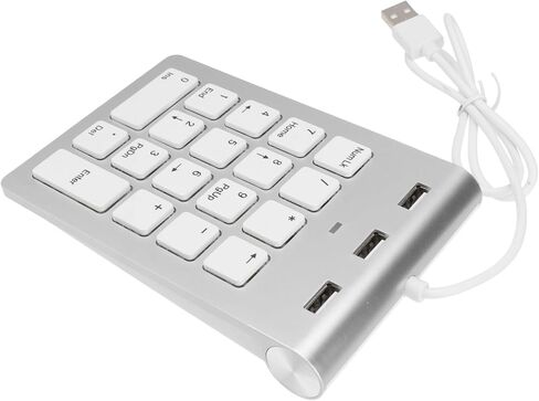 لوحة مفاتيح رقمية USB ميكانيكية، لوحة أرقام سلكية مع منفذ USB، سبيكة زنك فضية لأجهزة الكمبيوتر المحمول المكتبية المتوافقة مع نظام التشغيل Windows Xp in Saudi Arabia
