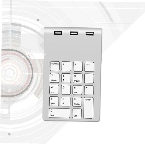 لوحة مفاتيح رقمية USB ميكانيكية، لوحة أرقام سلكية مع منفذ USB، سبيكة زنك فضية لأجهزة الكمبيوتر المحمول المكتبية المتوافقة مع نظام التشغيل Windows Xp in Saudi Arabia