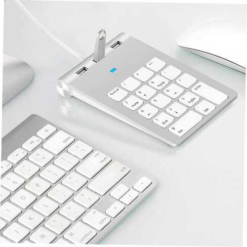 لوحة مفاتيح رقمية USB ميكانيكية، لوحة أرقام سلكية مع منفذ USB، سبيكة زنك فضية لأجهزة الكمبيوتر المحمول المكتبية المتوافقة مع نظام التشغيل Windows Xp in Saudi Arabia
