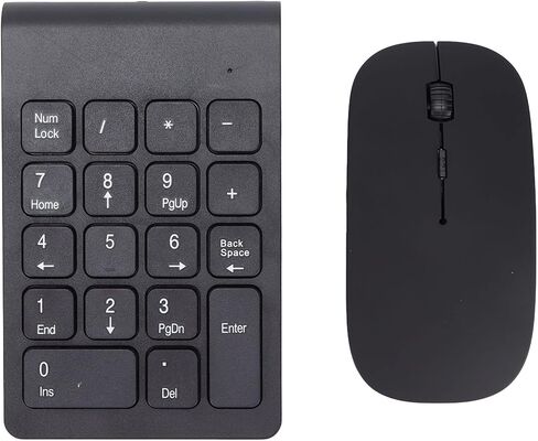 Dioche Plug and Play Number Pad Mouse Combo with 2.4GHz Wireless Technology and 1200 DPI Sensitivity for Home Office, Compatible with Multiple Operating Systems in Saudi Arabia