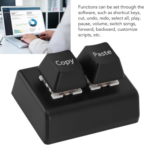 Programmable Keypad 2 Keys Copy Paste Shortcut Red Switch USB C Connection Mini Mechanical Keypad for Gaming Office Media in Saudi Arabia