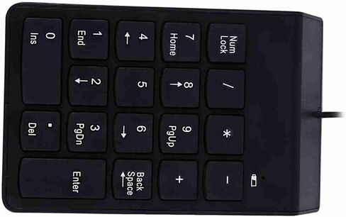 لوحة أرقام رقمية صغيرة من Dioche USB مع إمالة مريحة - 18 مفتاحًا Numpad لأجهزة الكمبيوتر المحمول المكتبية والانسكاب وتوصيل USB وتشغيل in Saudi Arabia