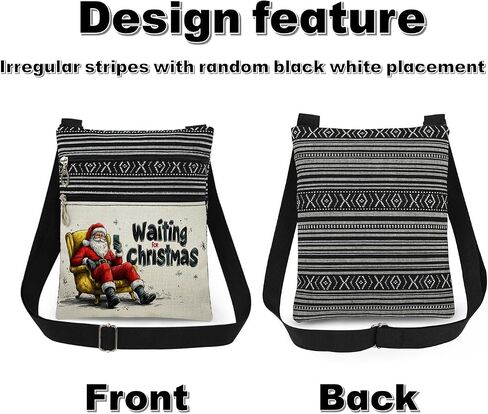 Print Adjustable Strap Women's Crossbody Bag Christmas Gift Bag for Women Men in Saudi Arabia