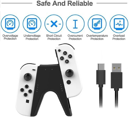 V Shape Charging Grip with Type-C Charging Cable for Switch Controller in Saudi Arabia
