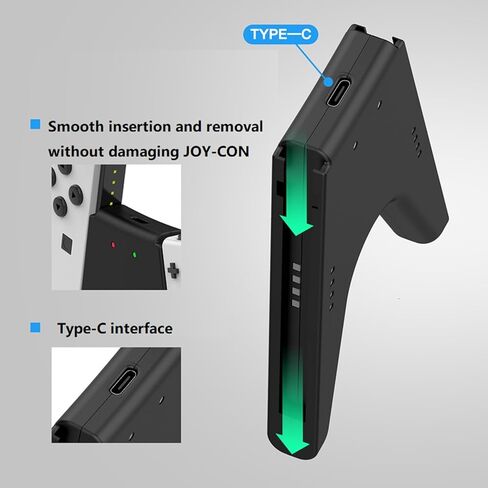 V Shape Charging Grip with Type-C Charging Cable for Switch Controller in Saudi Arabia
