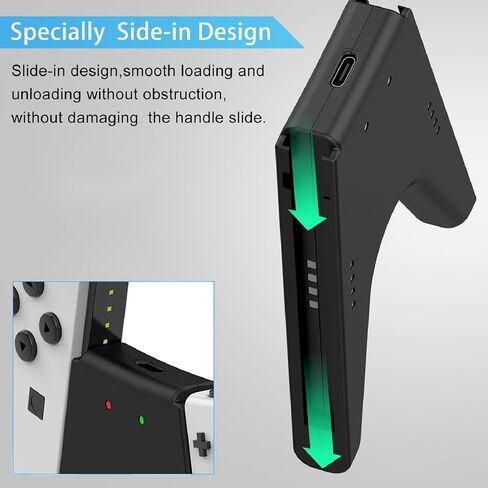 V Shape Charging Grip with Type-C Charging Cable for Switch Controller in Saudi Arabia