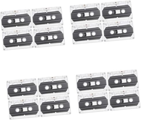 DOITOOL 16pcs Blank Audio Tapes Recordable Cassette Tapes for Music Lectures and DIY Projects Transparent Case for Easy Organization in Saudi Arabia
