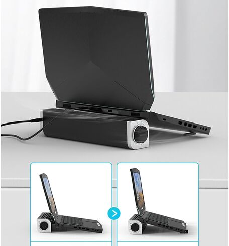 RGB قاعدة تبريد الكمبيوتر المحمول الألعاب برودة مروحة الوقوف 3 التروس المشجعين ل 12-18 بوصة الألعاب مروحة تبريد الكمبيوتر المحمول حامل USB RGB in Kuwait