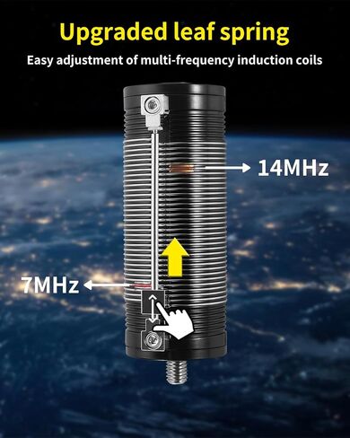 JPC-12 Portable HF Antenna,Suitable for Amateur Radio, WOOKLEA 7MHz-50MHz Full Band HF Vertical Antenna, 40m-6m 8 Bands, with Sliding Adjuster, Suitable for Outdoor Use (4.1 Meters) in Saudi Arabia