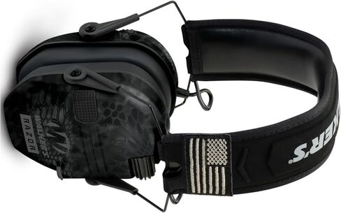مجموعة ميكروفون Walker's Razor Patriot Series Hi-Gain متعدد الاتجاهات ونطاق قابل للتعديل لإطلاق النار والصيد وحماية السمع من أغطية الأذن الإلكترونية (Kryptek Camo) مع نظارات واقية (عبوتان) in Saudi Arabia