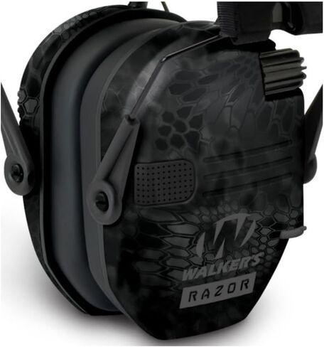 مجموعة ميكروفون Walker's Razor Patriot Series Hi-Gain متعدد الاتجاهات ونطاق قابل للتعديل لإطلاق النار والصيد وحماية السمع من أغطية الأذن الإلكترونية (Kryptek Camo) مع نظارات واقية (عبوتان) in Saudi Arabia