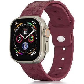 حزام ساعة كاجوال رياضي من السيليكون الناعم متوافق مع ساعة Apple 49 مم 46 مم 45 مم 44 مم 42 مم 41 مم 40 مم 38 مم يناسب جميع الموديلات للجنسين in Kuwait