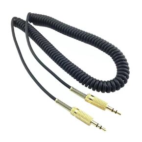 كابل صوت بديل متوافق مع سماعات Marshall Action II Stanmore II Stockwell Woburn II اللاسلكية 3.5 مم ذكر إلى ذكر سلك جاك ستيريو 2 قدم (أسود) in Kuwait