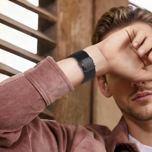 حزام نايلون قابل للتمدد 26 مم لـ Garmin Fenix ​​8 51 مم/6x/5x/7x، نسيج ناعم مع إبزيم باراشوت على شكل ميكا لساعة ذكية Garmin Fenix ​​5X Plus/6X Pro/3/3 HR/Descent MK1/Mk2/Mk2S/Enduro in Kuwait