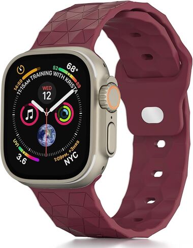 حزام ساعة كاجوال رياضي من السيليكون الناعم متوافق مع ساعة Apple 49 مم 46 مم 45 مم 44 مم 42 مم 41 مم 40 مم 38 مم يناسب جميع الموديلات للجنسين in Kuwait