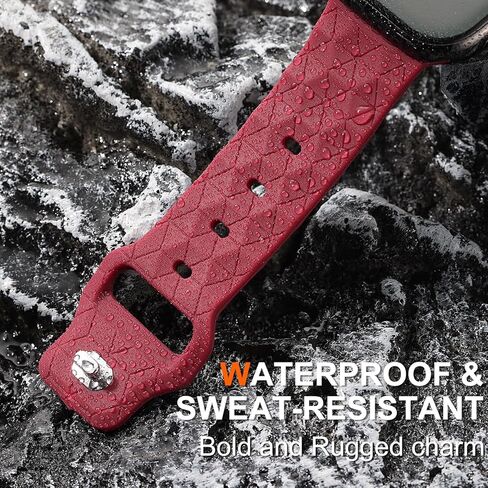 حزام ساعة كاجوال رياضي من السيليكون الناعم متوافق مع ساعة Apple 49 مم 46 مم 45 مم 44 مم 42 مم 41 مم 40 مم 38 مم يناسب جميع الموديلات للجنسين in Kuwait