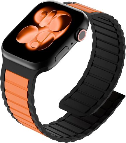 سوار مغناطيسي من السيليكون متوافق مع ساعة Apple مقاس 38 مم 40 مم 41 مم 42 مم 44 مم 45 مم 46 مم 49 مم، حزام رياضي ناعم بديل لساعة iWatch Ultra 3 2 1 Series 11 10 9 SE 8 7 6 5 4 in Kuwait