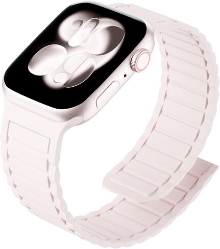 سوار مغناطيسي من السيليكون متوافق مع ساعة Apple مقاس 38 مم 40 مم 41 مم 42 مم 44 مم 45 مم 46 مم 49 مم، حزام رياضي ناعم بديل لساعة iWatch Ultra 3 2 1 Series 11 10 9 SE 8 7 6 5 4 in Kuwait