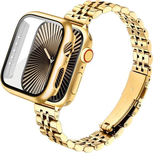 شريط سلسلة معدنية كلاسيكية رفيعة من wipalor يناسب أحزمة ساعة Apple الرفيعة للنساء 44 ملم مع حافظة، أساور iWatch من الفولاذ المقاوم للصدأ مصممة خصيصًا لسلسلة ساعات iPhone 6 5 4 SE-Starlight in Kuwait