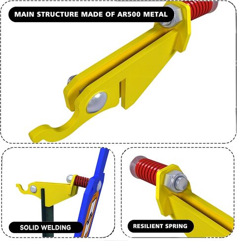 Atflbox Made of AR500 Steel Gong Hook and RecoilSpring Combo, T Post Target Hanger for AR500 Targets, Torso Silhouette Targets Conversion Adapter for Outdooor Shooting Practice in Saudi Arabia