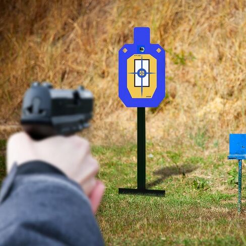 Atflbox Made of AR500 Steel Gong Hook and RecoilSpring Combo, T Post Target Hanger for AR500 Targets, Torso Silhouette Targets Conversion Adapter for Outdooor Shooting Practice in Saudi Arabia