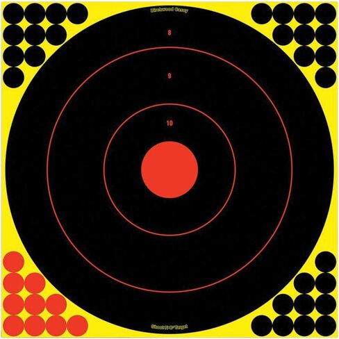 هدف Birchwood Casey Shoot-N-C مقاس 17.25 بوصة على شكل عين الثور - 12 هدفًا، متعدد، مقاس واحد (BC-34186) in Saudi Arabia