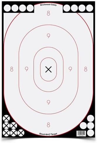 هدف Birchwood Casey Shoot-N-C مقاس 17.25 بوصة على شكل عين الثور - 12 هدفًا، متعدد، مقاس واحد (BC-34186) in Saudi Arabia