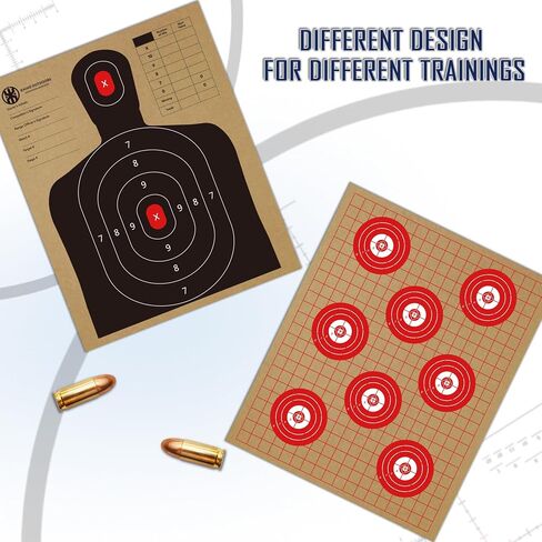 KNINE OUTDOORS Cardboard Target for Shooting Paper Shooting Targets Silhouette Targets for Shooting 13" X 16", Torso Paper Targets, Double-Sided, ISPC/USPSA/IDPA in Saudi Arabia
