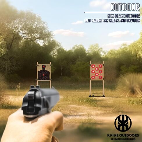 KNINE OUTDOORS Cardboard Target for Shooting Paper Shooting Targets Silhouette Targets for Shooting 13" X 16", Torso Paper Targets, Double-Sided, ISPC/USPSA/IDPA in Saudi Arabia