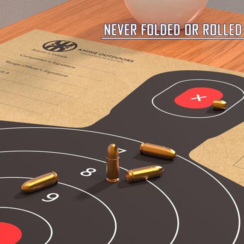 KNINE OUTDOORS Cardboard Target for Shooting Paper Shooting Targets Silhouette Targets for Shooting 13" X 16", Torso Paper Targets, Double-Sided, ISPC/USPSA/IDPA in Saudi Arabia