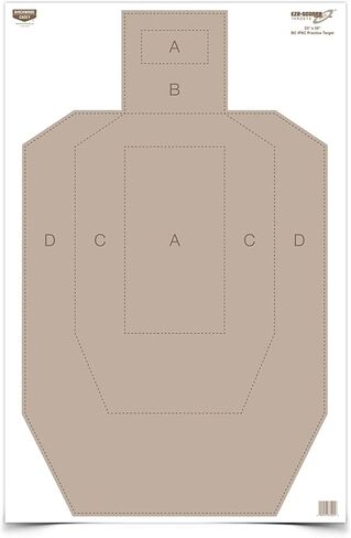 Birchwood Casey 23" x 35" Eze-Scorer IPSC Practice Shoot-Up Brilliant White Paper Targets for Indoor and Outdoor Use in Saudi Arabia