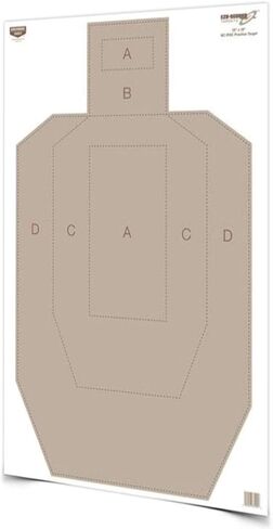 Birchwood Casey 23" x 35" Eze-Scorer IPSC Practice Shoot-Up Brilliant White Paper Targets for Indoor and Outdoor Use in Saudi Arabia