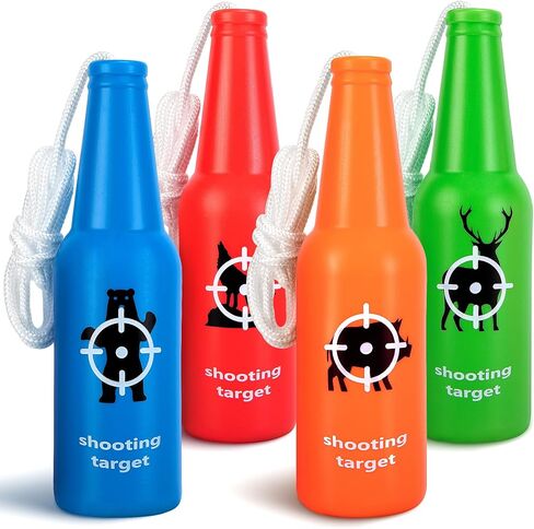 RunNico 4/8 Pack Bottle Shooting Targets, Hunting Plastic Bottle Targets with Hanging Rope, Portable Bright Color Bottles Target for Indoor Outdoor Gun Range Practice Accessories in Saudi Arabia