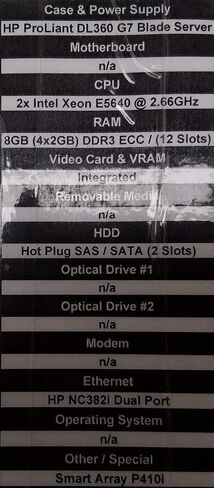 خادم HP ProLiant BL460c G7 64 بت النصلي مع 2xSix-Core X5660 Xeon 2.8 جيجا هرتز + 48 جيجا بايت رام + 2x146 جيجا بايت 10K SAS HDD، RAID، بدون نظام تشغيل (مجدد معتمد) in Saudi Arabia