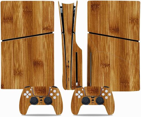 Skin Sticker for PS5 Slim Disc Edition, Protective Cover Wrap Vinyl Decal for Game Console and Wireless Controller (Grey) in Kuwait