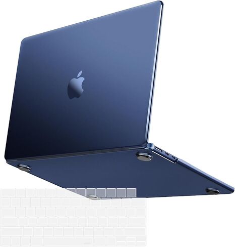 حافظة MOSISO متوافقة مع جهاز MacBook Air 13 بوصة 2025 2024 2023 2022 M4 A3240 M3 A3113 M2 A2681، حافظة صلبة ذات لون طبيعي أصلي رفيع للغاية ولوحة مفاتيح لجهاز MacBook Air 13.6 بوصة، شفاف منتصف الليل in Saudi Arabia