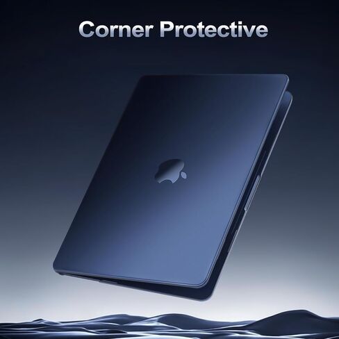 حافظة MOSISO متوافقة مع جهاز MacBook Air 13 بوصة 2025 2024 2023 2022 M4 A3240 M3 A3113 M2 A2681، حافظة صلبة ذات لون طبيعي أصلي رفيع للغاية ولوحة مفاتيح لجهاز MacBook Air 13.6 بوصة، شفاف منتصف الليل in Saudi Arabia