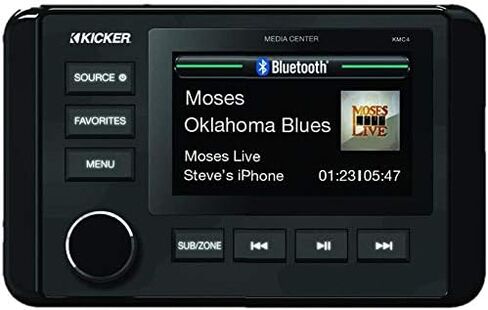 KICKER Receiver and Speakers Package of 2 Items - in-Dash KM Series Digital Media Marine Receiver with RCA Audio Cable - Stereo Kit - 46KMC4 Receiver & 47KMI10 Cable in Saudi Arabia