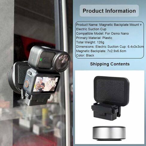 Magnetic Mount Stand for DJI Osmo Nano, Expansion Adapter Magnet Suction Backplate Base, Magnetic Backplate Stand Bracket Camera for DJI Osmo Accessories (Magnetic Backplate Mount) in Saudi Arabia