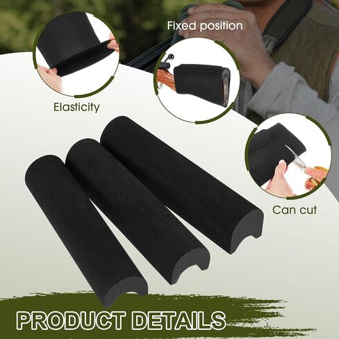 Gueevin 8 Pcs Comb Raising Kit, Include 6 Black EVA Foam Non Slip Cheek Gun Rifle Risers and 2 Rubber Adjustable Gun Stock Cheek Rest Pads for Rifle Shooting Improve Accuracy Reduce Recoil Accessories in Saudi Arabia