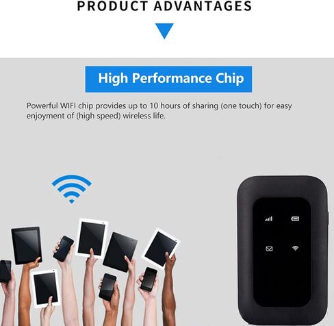VBESTLIFE 4G LTE Mobile WiFi Router with SIM Card Slot, Unlocked 150Mbps Portable Hotspot Device for Travel, Wireless Internet Modem, 2100mAh in Saudi Arabia
