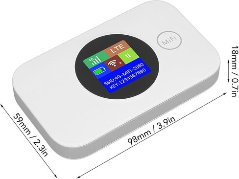 VBESTLIFE 4G LTE Mobile WiFi Router with SIM Card Slot, Unlocked 150Mbps Portable Travel Hotspot Device, 10 Users Wireless Internet Modem, 3000mAh (Asian Version) in Saudi Arabia