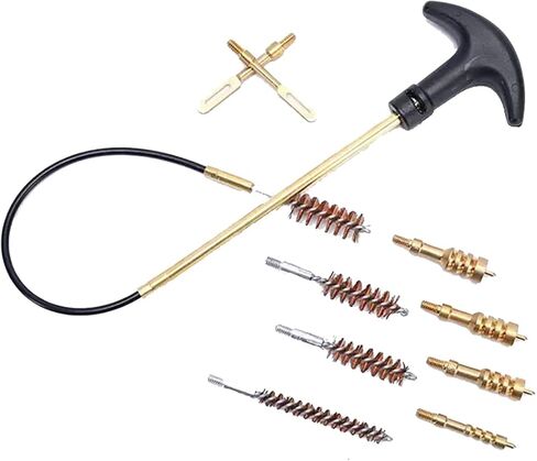 طقم تنظيف المسدس لـ .22Cal، .357Cal، .38Cal، 9MM، .40Cal، .45 محول طقم تنظيف مسدس عيار مع حقيبة محمولة فرشاة تجويف برونزية، فرش نايلون in Kuwait