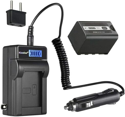 Kastar 1-Pack AG-VBR59 Battery and LCD AC Charger Compatible with Panasonic AG-CX10, AG-CX350, AG-DVX200, AG-DVX200PJ, AG-DVX200PB, AG-DVX200PX, AG-DVX200EJ, AG-DVX200EN, AG-DVX200ED, AJ-PCS060 Camera in Saudi Arabia