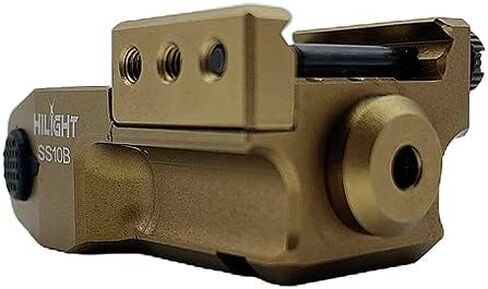 HiLight Tactical Stealth Series - Blue Laser with Tan or Black Body - Military Grade Aluminum, Rechargeable Battery, Rail Mount, Fits Subcompact, Compact, and Full Size Glock, Sig, S&W SS10B in Saudi Arabia