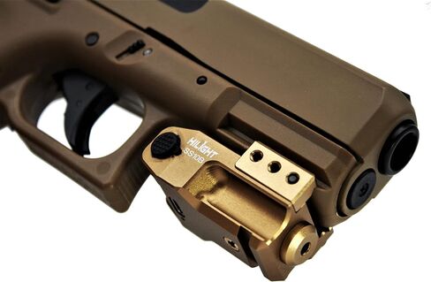 HiLight Tactical Stealth Series - Blue Laser with Tan or Black Body - Military Grade Aluminum, Rechargeable Battery, Rail Mount, Fits Subcompact, Compact, and Full Size Glock, Sig, S&W SS10B in Saudi Arabia