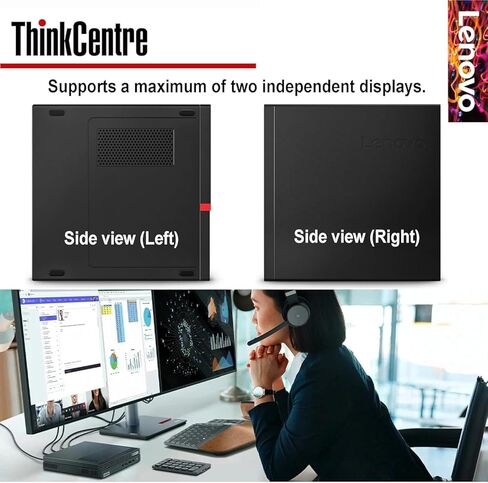كمبيوتر مكتبي Lenovo ThinkCentre Mini Business، تصميم فائق الهدوء، دعم شاشة 4K مزدوجة، ذاكرة 16 جيجابايت، 512 جيجابايت PCIe SSD، معالج AMD ثنائي النواة، USB-C، Wi-Fi، RJ-45، بلوتوث، لوحة مفاتيح وماوس، Windows 11 Pro in Kuwait