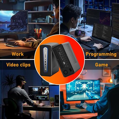 كمبيوتر صغير AI | AMD Ryzen AI Max+ 395 (5.1 جيجا هرتز) | 128 جيجا بايت LPDDR5X 8000 ميجا هرتز | 2 تيرابايت PCIe 4.0 SSD | شاشة رباعية 8K | WiFi 7 | USB4 | تبريد ثلاثي RGB | وضع أداء 140 وات | الألعاب|تدريب الذكاء الاصطناعي|العرض ثلاثي الأبعاد in Saudi Arabia