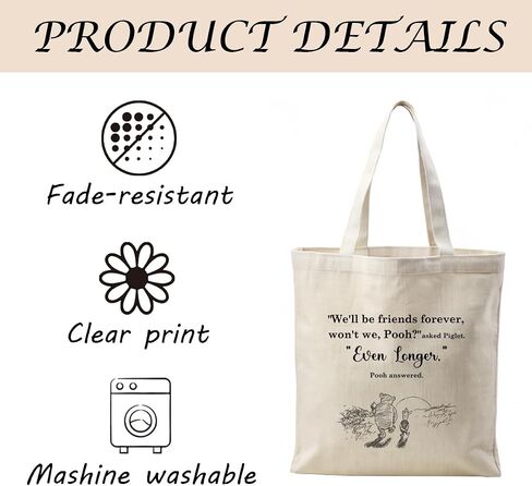 Gifts for Women, Canvas Tote Bag, Women Cotton Canvas Bags, Tote Bag for Grocery, Shopping, Beach & Daily Use, Cartoon Lover Gift in Saudi Arabia
